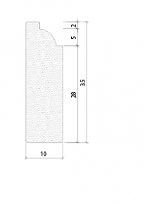 Remate de alero 10 cm REF. PR-201