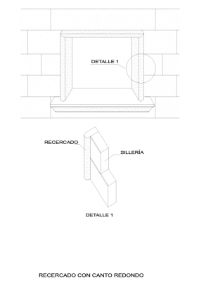 Recercado con canto redondo